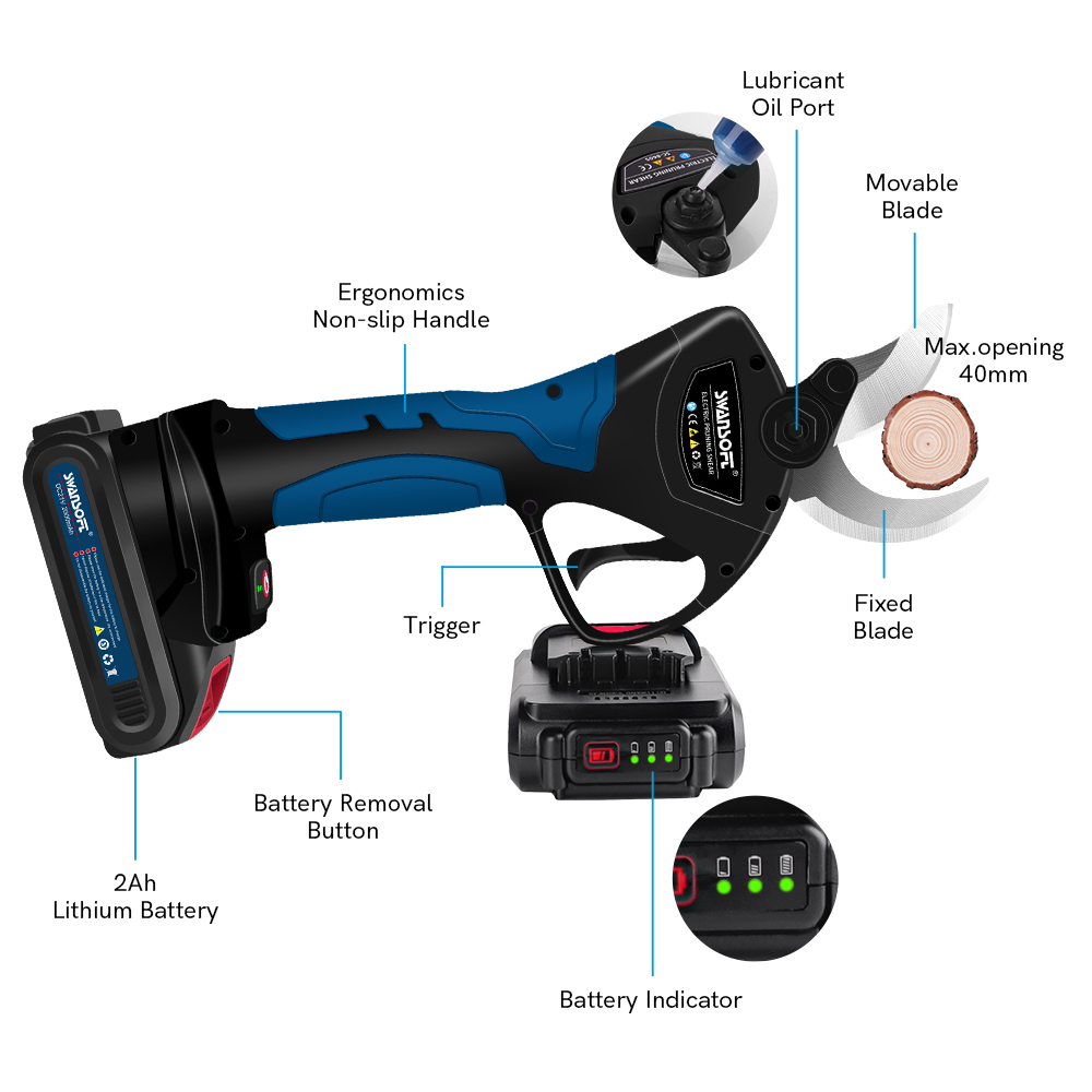 Power Tools Electrical - مقصات التقليم الكهربائية 40 مللي متر