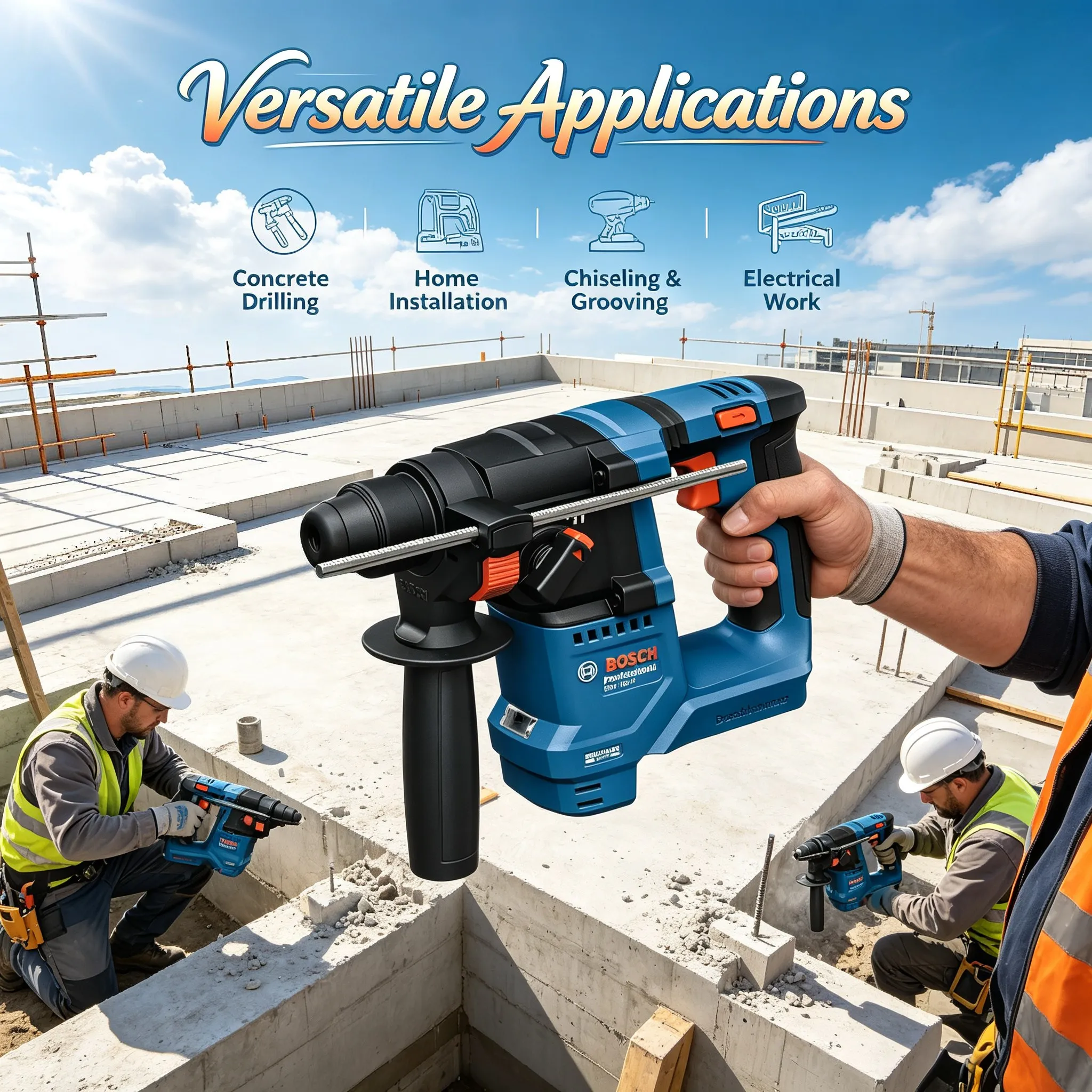 مطرقة دوارة لاسلكية BOSCH GBH  - مراجعة Power Tools Professional وسعره